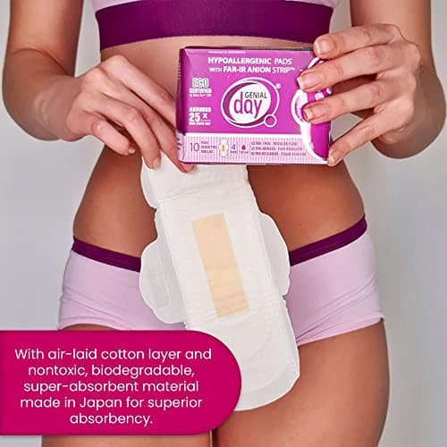 Hypoallergenic Regular Flow Pads with FAR-IR Anion Strip, Super Absorbent, Breathable, Vegan and Eco-Certified, Ultra Thin with Wings, Count 90 (Regular) - Thumbnail 4