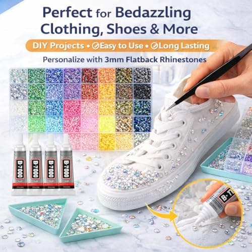 Badazzle Kit 40 Colors 35000PCS Bedazzled Kits Resin Jelly Flatback Rhinestones, Book Bedazzling Kit Bazzling Kits Small Gems with Tools Bedazzle Gems for Bedazzling Crafts & DIY Projects for Adults - Thumbnail 6