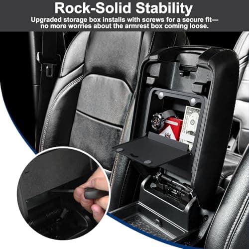 DIAMOOKY 3PCS Front Under Seat Storage Organizer for Jeep Wrangler JL JLU 2018-2026 & Gladiator JT 2020-2023 2024 2025 2026 Accessories Hidden Center Console Organizer Cup Holder (Not for Power Seat) - Thumbnail 4