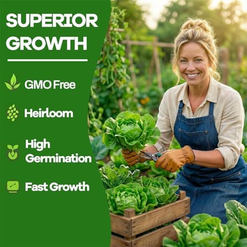 LUOJIBIE Lettuce Seeds for Planting Outdoors, Vegetable Garden Seeds, 8 Varieties Non-GMO Heirloom Lettuce Seeds (Romaine, Red Leaf, Italian, Batavian, and More) for Fresh Salad Greens, Fast Growing - Thumbnail 2