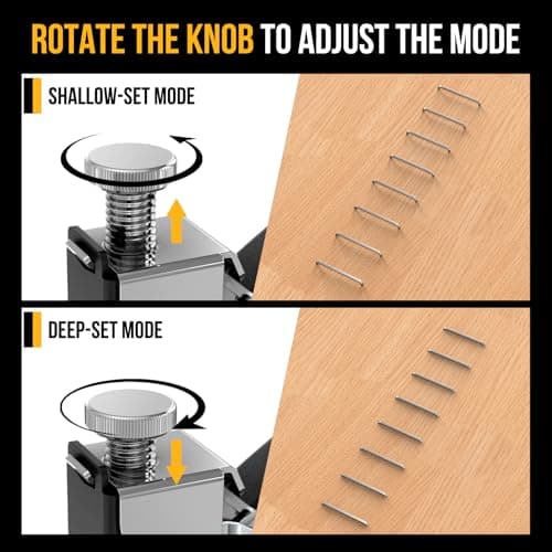 Staple Gun - LUFF 3 in 1 Heavy Duty Stapler Gun with Staple Remover and 3000 Staples for Upholstery, Manual Brad Nailer Power Adjustment Stapler Gun for Wood, Decoration, Crafts DIY - Thumbnail 6