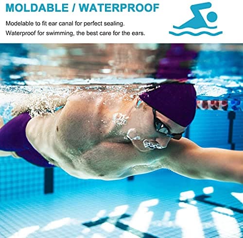 Reusable Silicone Ear Plugs, Waterproof Noise Cancelling EarPlugs for Sleeping, Mowing, Swimming, Airplanes, Concerts - Thumbnail 4
