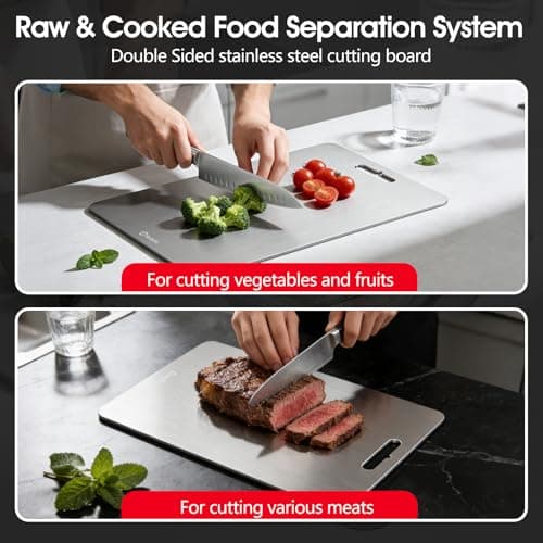 7-in-1 Stainless Steel Grill Prep Trays & Carry System, Large Lidded Marinating Containers with Cutting Board & 2 Food Storage Containers with Lids, Stackable BBQ Grill Accessories for Outdoor Cooking - Thumbnail 3