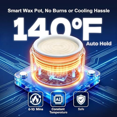 WaxFans Nose Wax Kit, Nose Hair Wax Kit for Men's Nose, Ear & Eyebrow, Mini Wax Pot with 100g Wax Beads & 20 Nose Wax Sticks, USB Powered Portable Facial Hard Wax Warmer for Ear Hair Removal at Home - Thumbnail 2