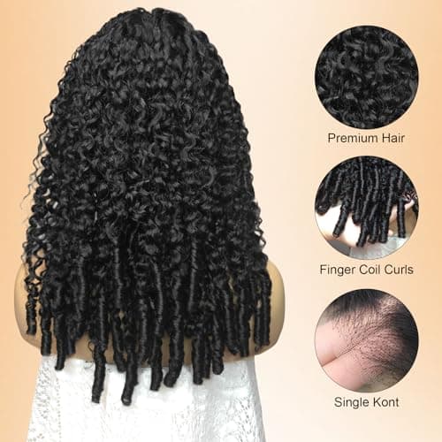 Burmese Curly Wig Human Hair Glueless Wigs Pre Plucked Pre Cut Pre Bleached Wear and Go 13X4 Upgrade HD Lace Front 250% Density Drawstring Wig Ear to Ear Lace Natural Color 100% Virgin Hair 16inch - Thumbnail 3