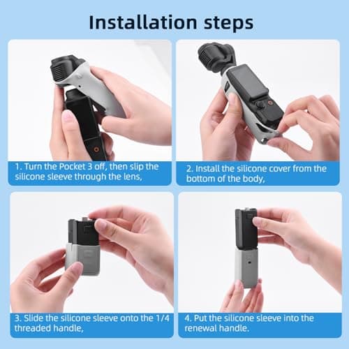 BRDRC Pocket 3 Silicone Cover, For Xtra Muse Protective Case Lens Protector Scratch-Resistant Sleeve Skin Compatible with DJI OSMO Pocket 3 Creator Combo/Xtra Muse Accessories (Brown) - Thumbnail 6