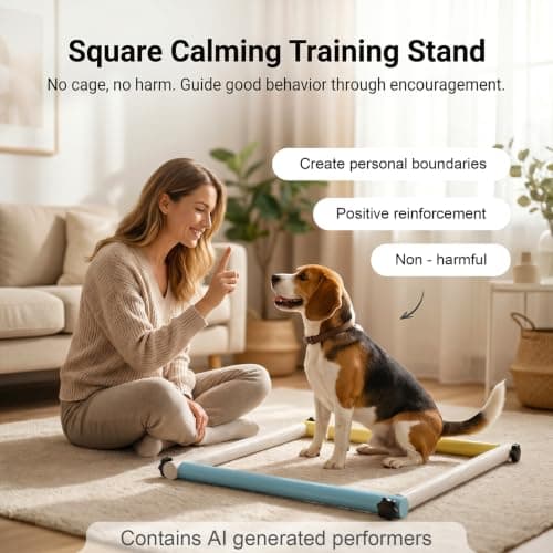Wooden dog obstacle course indoor,Dog Agility Equipment with Suction Cups, Adjustable Puppy Play Gym Agility Hurdles,3-in-1 Dog Training Toys for Small Dogs, Portable Indoor Starter Kit with Guide - Thumbnail 6