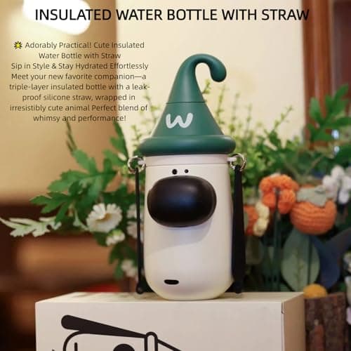 Insulated Water Bottle, 100% Leak-proof Travel Mug | w/baldric & Straw|Silicone Sleeve for Durability | 316 stainless steel cup body | 3-In-1 Lid | Reusable Coffee Travel Mug. (Green) - Thumbnail 6