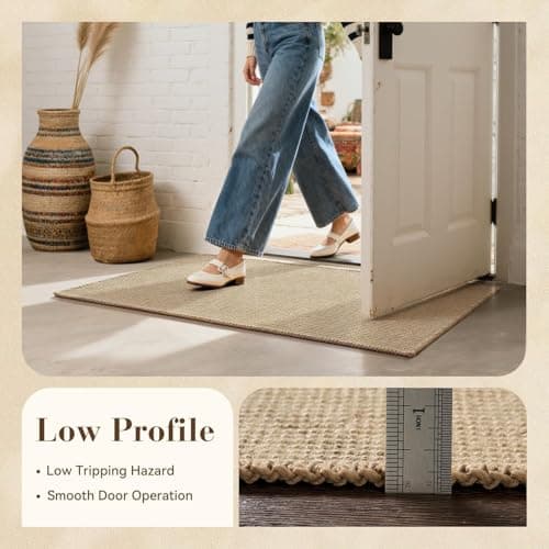 Jute Front Door Mat Indoor Entrance Indoor Door Mat Rugs for Entryway Entry Entrance Mats Inside Doormat Welcome Mats Boho 17"x42" - Thumbnail 6