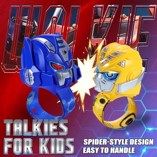 Vvinca Transform Toys Walkie Talkies for Kids 2 Pack - Toys 3-12 Year Old Boy Birthday Gift for Kids, Robots Walkie Talkies Adjustable Strap Voice-Changing Clear Sound Camping Outdoor Games - Thumbnail 2