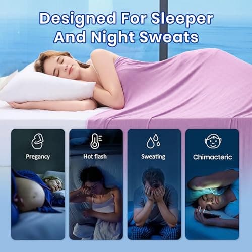 Topcee Cooling Blanket, Summer Cooling Blankets for Hot Sleepers, Arc-Chill Q-Max>0.5 Cool Fiber, Oeko-TEX 100% Certified, Soft, Breathable, Double-Side Bed Throw,Keep Cool for Adults Kids 50"x70" - Thumbnail 4