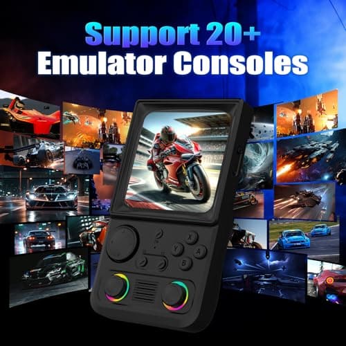 R36TMAX Retro Handhled Game Console, 4.0 Inch Retro Gaming Console with 4000mAh Battery, 64GB Preloaded with 18000+ Video Games, Portable Retro Game Console Supports WiFi Networked Fighting, Black - Thumbnail 3
