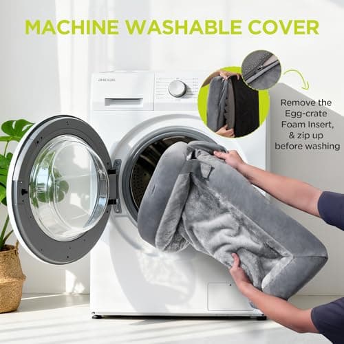 Orthopedic Dog Beds for Large Medium Dogs, Big Waterproof Memory Foam Pet Couch Bolster Bed with Removable Washable Cover, 36x27 Inch - Thumbnail 5