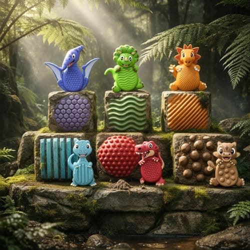 24Pack Dinosaur Sensory Stone for Autistic, Easter Eggs Fillers, Kid Fidget Stress Toys for Kids Classroom, Autism Calming Special Education Must Haves Travel Essentials,Easter Party Favors for Kids - Thumbnail 3