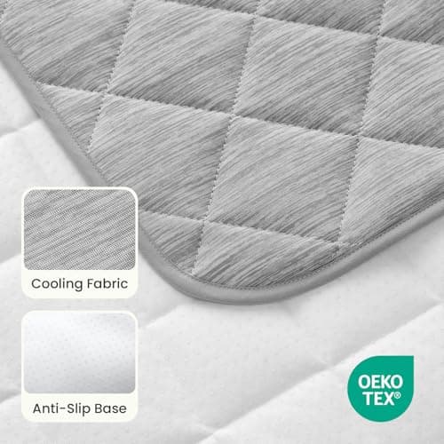 COZY KISS Dog Cooling Mat 32"x44" Q-Max>0.4, Waterproof Pet Cooling Pad, Leakproof & Non-Slip Dog Bed Cover, Washable Cooling Blanket for Medium Dogs, Crate, Sofa, Floor(Gray) - Thumbnail 5