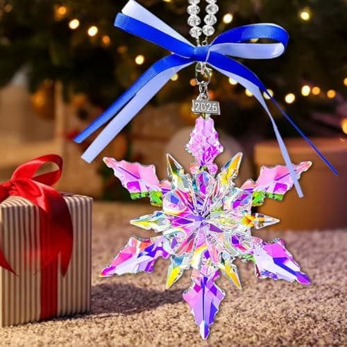Annual Edition Christmas Ornaments 2026, Crystal Glass Snowflakes Ornaments - Thumbnail 2