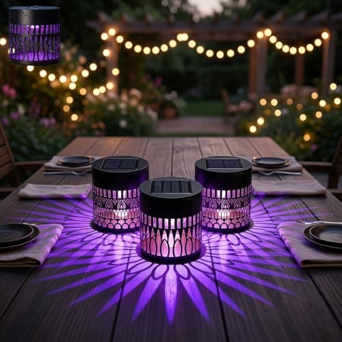 Solar Sunflower Projector Lights Outdoor, New Version Solar Mandala Light, 7 Color Changing Waterproof Wall Light Metal Fence Lights for Yard, Garden, Patio, Backyard Decoration, Multicolor, 1 Pack