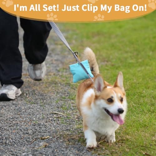 COSOWO Dog Treat Pouch, Hand Free Dog Training Treat Bag with Carabiner & Magnetic Buckle, Auto Closing Dog Walking Bag for Puppy Travel or Outdoor Use, Pet Feed Snack Reward Pocket, Black - Thumbnail 5
