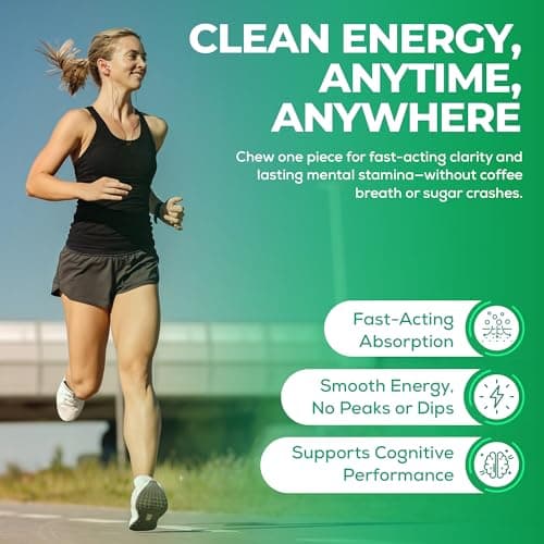 UPLIFE Energy and Focus Mint 60 Pcs – Made in USA – 40mg Natural Caffeine + 80mg L-Theanine + Niacin Vitamin B3 & B12 – Sugar-Free, Vegan - Natural Caffeine Mint Coffee Alternative - Peppermint - Thumbnail 6