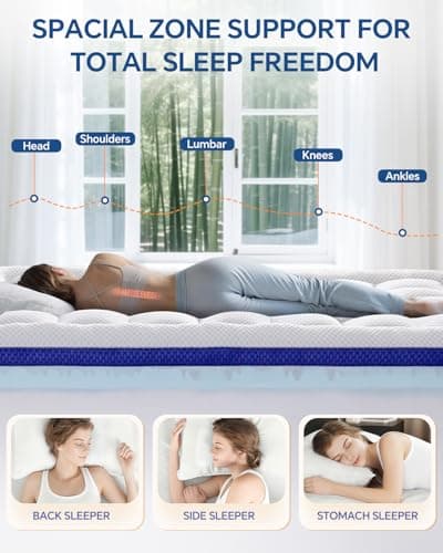 BEDELITE Queen Mattress Topper Dual Layer 4 Inch Memory Foam Mattress Topper, 2 Inch Pilow Top Mattress Pad and 2 Inch Premium Gel Foam Mattress, with Stretchable Pockets Up to 6"-24" - Thumbnail 4