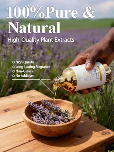 100% Pure Lavender Essential Oil 4 fl oz - Essential Oils for Skin & Diffusers & Home Care, Candle Making, Valentine's Day Gifts for Women - Lavender Essential Oil for Diffuser - Thumbnail 2