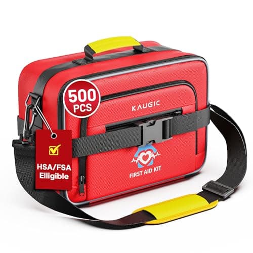 500 PCS First Aid Kit for Car Home Businesses, Well-Organized Emergency Kit, Survival Trauma First Aid Kits for Travel Camping Home College Dorm Essential Supplies - Image 1