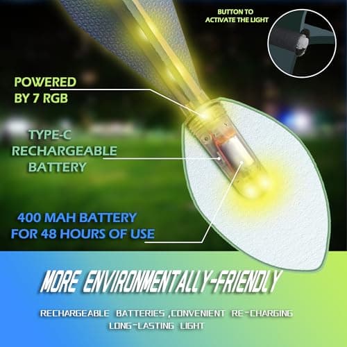 weselon Rechargeable Light Up Football for Boys Ages 6-15, Glow in the Dark Foam Football Toy with 7 RGB LEDs, No Pump Needed, Type-C Cable & Gift Box, Outdoor Birthday Gift for Kids - Thumbnail 5