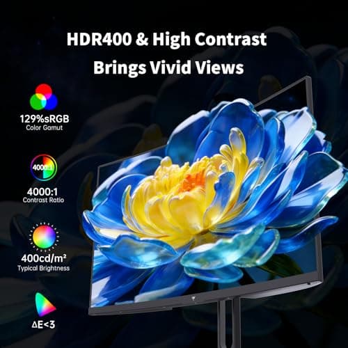 KTC 27 Inch Curved Gaming Monitor, 1440P QHD 144Hz PC Monitor, 1500R Computer Display Adaptive Sync, HDR400, 4000:1 Contrast, Eye Care, DP HDMI Port, VESA Wall Mountable, H27S5C - Thumbnail 3