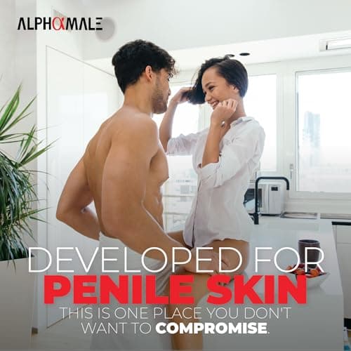 AlphaMale Premium Penile Health Creme Daily Moisturizer for Sensitive Skin - Aloe, Coconut oil, CoQ10 and Allantoin for Dry, Sensitive Skin - Fragrance-Free Cream - Made in USA - 4oz - Thumbnail 5