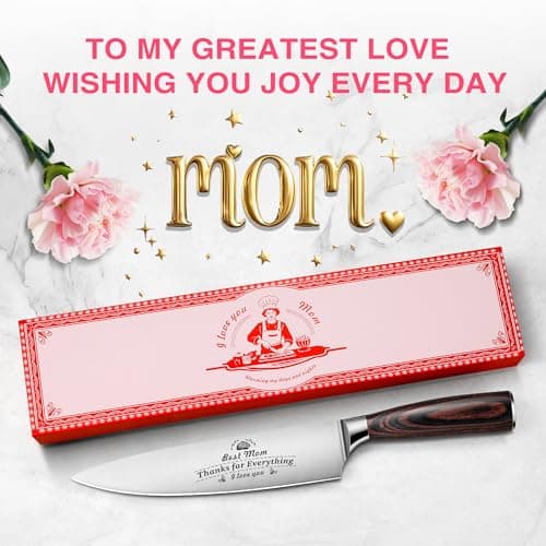Plys Chef Knife for Kitchen 8 Inches: High Carbon Stainless Steel Meat Cutting Chefs Knives with Wood Handle - Thumbnail 5