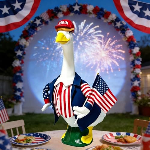 Patriotic Porch Goose Outfits 23 in, 250th Anniversary Garden Yard Decor - Thumbnail 6