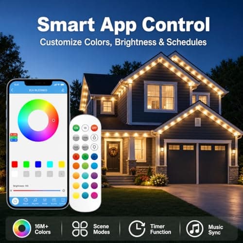 Permanent-Outdoor-Lights-LED-String-Strip-Waterproof-Lighting-Smart-House-Outside-Bedroom-Patio-Room-wall-Floor-Backlight-Lamp-Christmas-Decor-RGB-TV-Sync-Decorations-Holiday-Indoor-Rope-Fairy-200FT - Thumbnail 6