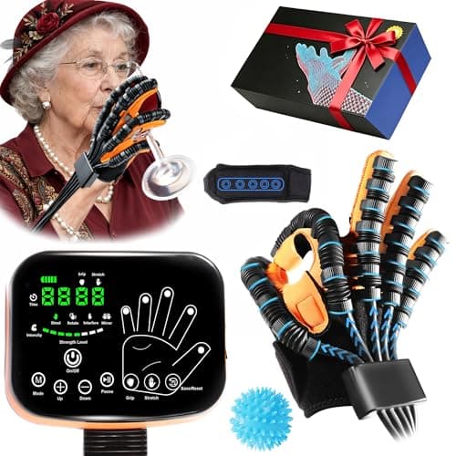 YIOCHOS 9th Gen Hand Rehabilitation Robot Gloves, Stroke Recovery Hand Therapy Equipment, 4 Modes Mirror Training, Finger Exerciser for Arthritis & Hemiplegia (Right Hand, S) - Image 1