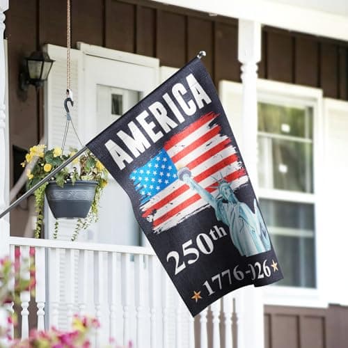 USA 250th Anniversary Flag - 12x18 Inch Double Sided 4th of July Garden Flag, Independence Day Porch Banner, 1776-2026 Independence Day Flag Outdoor Yard Decor - Thumbnail 4