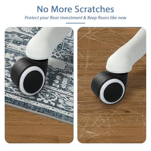 Office Chair Mat for Hardwood Floor, 0.2” Thick Non-Slip Desk Rug, Silent Glide Floor Protector for Rolling Chairs, Easy-Clean Surface, Silent Glide Mat for Tile & Laminate, Antiqued Slate - Thumbnail 4