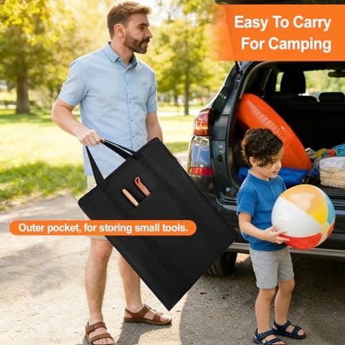 Waterproof Griddle Storage Bag for 300 Series & Flat Top Griddle, Durable Grill Protective Cover Bag for Outdoor & Indoor, Easy to Use, 26" L x 19" W x 2" H, Black - Thumbnail 4