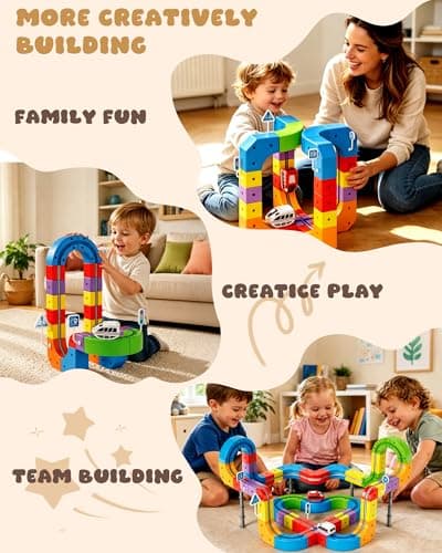 Electric Train Set for Kids 3-5, 121 PCS Infinity Train Track with 2 Trains - Thumbnail 3