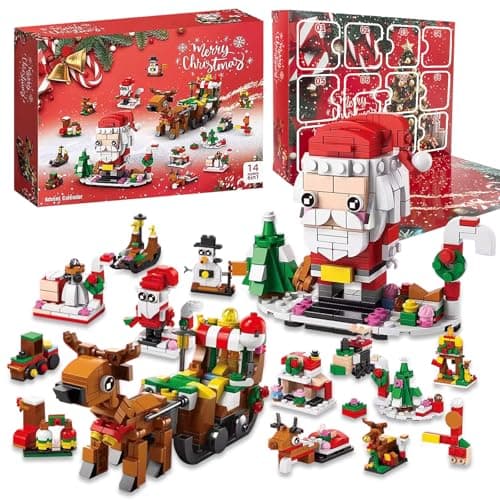 Advent Calendar 2025 Christmas Building Toy for Kids,12 Days Building Blocks Toys Holiday Countdown Calendars, 6 IN 1 Santa Claus Blocks, Stuffers for 6-12 Year Old Boys Girls Teen Gifts - Image 1