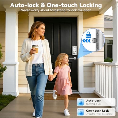 Keypad Deadbolt, Keyless Entry Door Lock,Smart Deadbolt Lock - Thumbnail 4