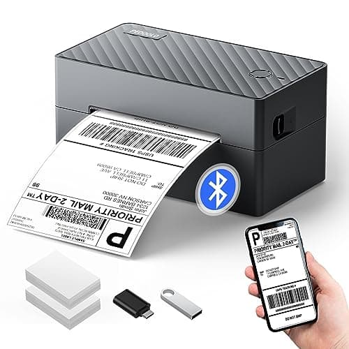 PEDOOLO Label Printer, 4x6 Shipping Label Thermal Printer for Packages, Bluetooth Conection and Compatible with Android, iPhone, Windows, Mac, Chromebook, Amazon, UPS, USPS, FedEx, Shopify - Image 1