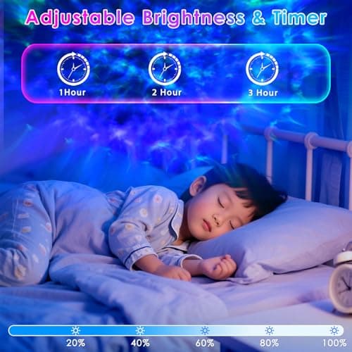 Galaxy Projector for Bedroom, Galaxy Light Projector with 41 Lighting Modes, Starry Nebula Ceiling Night Light with Timer and Remote, Room Decor, for Christmas, Birthdays - Thumbnail 3