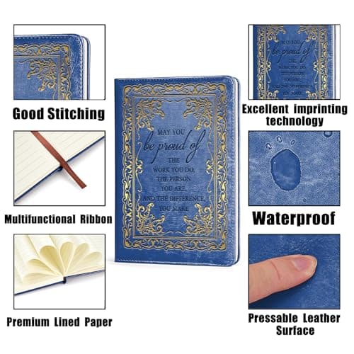 LBWCER Thank You gift May you be proud of the work you do, for Volunteer Staff Coach Nurse Teacher Social Worker Notebook Gift Travel Journal (May blue) - Thumbnail 4