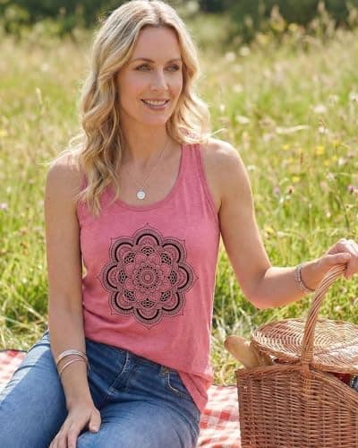 JILUVIN Tank Tops for Women Racerback Summer Sleeveless Top Casual Graphic Basic Shirts, red Black Flower, S - Thumbnail 4