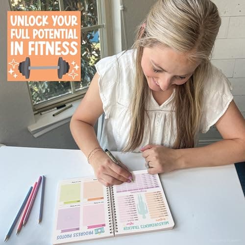 Hadley Designs Fitness Journal for Women - Workout Journal for Women, Fitness Planner for Woman, Workout Log Book, Undated Gym Journals & Exercise Journals, Gym and Health Notebook, Birthday Gifts - Thumbnail 5