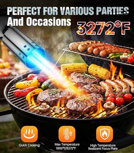 Powerful Propane Torch Gun, Kitchen cooking Torch lighter with Adjustable Flame, Flame Thrower Gun Butane Torch for Searing Steak, BBQ, Campfire, Fireplace (Tank Not Included)(Camouflage) - Thumbnail 3