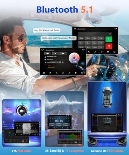Wadpon 8Core 2G+32G Android Car Stereo for Toyota Camry 2006 to 2011 Wireless Apple CarPlay Android Auto, 9IN IPS Touch Screen for Camry Head Unit GPS Navi BT 5G WiFi FM RDS DSP HiFi SWC Camera CANBUS - Thumbnail 4