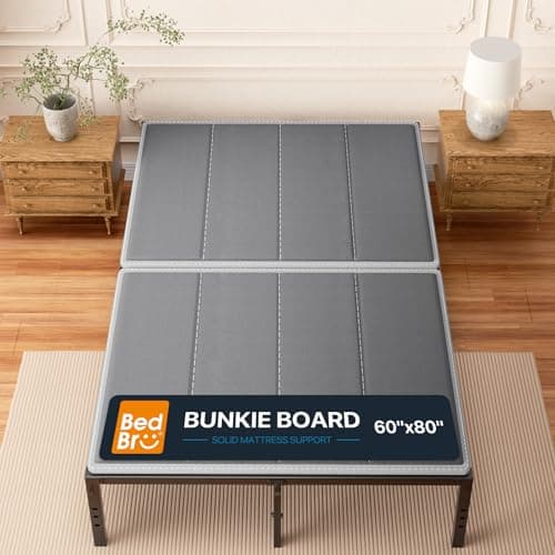 BedBro Bunkie Board Queen 10mm (60" x 80") – Gray Under Mattress Support, Anti-Sag & Noise-Free,Platform & Slatted Beds. Breathable Low Profile Bed Board for Metal Frame - Image 1