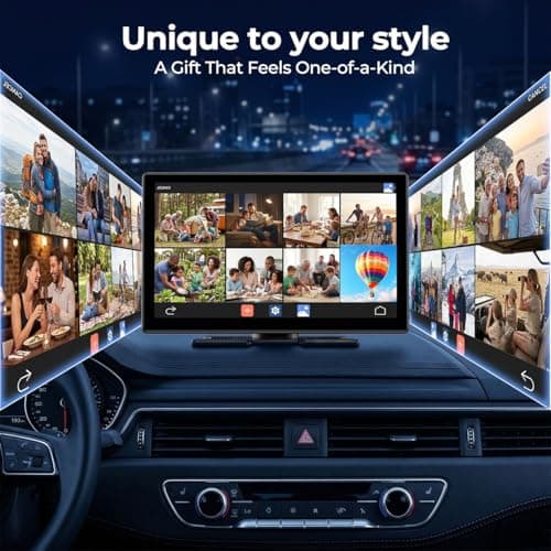 LAMTTO 9" Wireless CarPlay Screen with Net-Flix YouTube Apps Portable Car Play Screen for Apple Carplay and Android Auto with Backup Camera Navigation Bluetooth Voice Control AUX Siri - Thumbnail 6