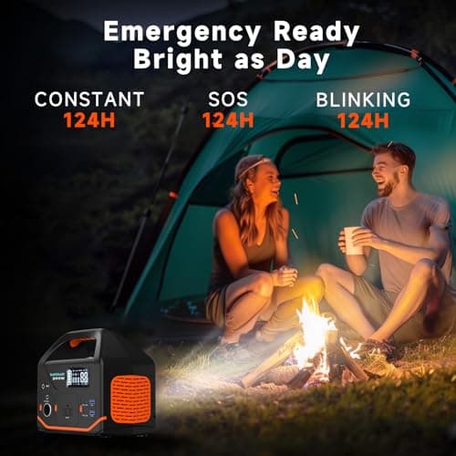 BailiBatt 300W Portable Power Station, 266Wh Solar Generator with 7 Outputs & Dual USB-C PD (24W+18W), 110V Pure Sine Wave AC, 6.5lb Lightweight Battery Backup for Camping, CPAP RV Home Blackout - Thumbnail 6