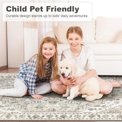 Roseek Small Rugs for Bedroom, 2x3 Washable Rug Non Slip, Entrance Rug, Boho Kitchen Throw Entryway Rugs Indoor Door Mat, Low Pile Distressed Carpet for Hallways, Entry - Thumbnail 5